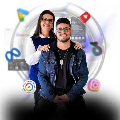 Bruno and Dany, founders of Lance Marketing Digital
